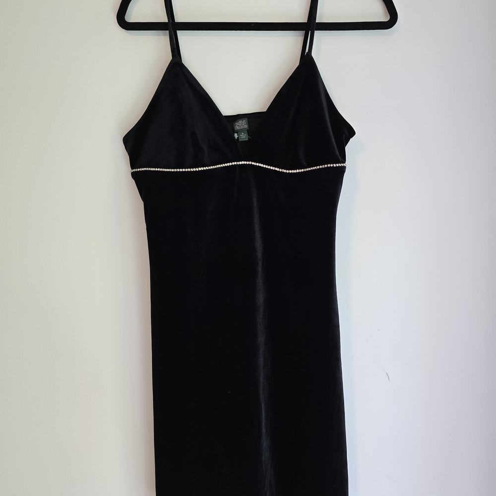 Wild Fable Black Velvet Dress with Sparkle Accents